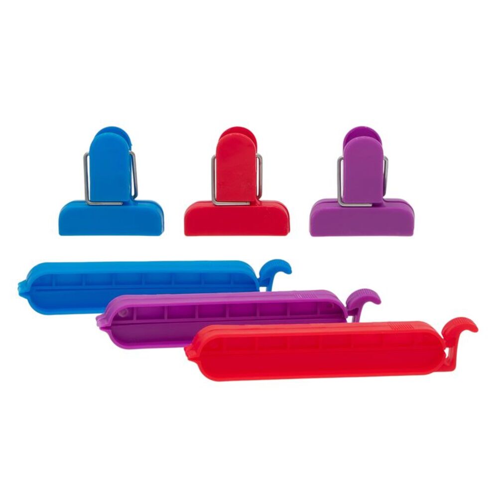 Handy Helpers Multi-Purpose Plastic Clips for Sealing Bags, 6 Pack